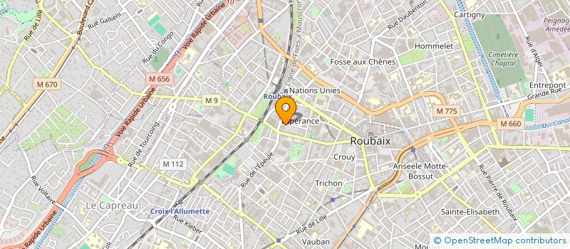 localisation de l'entreprise SOFIDEV à ROUBAIX