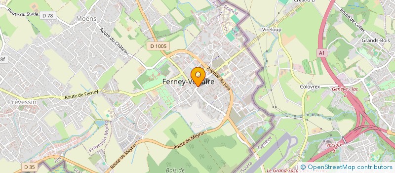 localisation de l'entreprise SOFIDIM FERNEY à FERNEY-VOLTAIRE