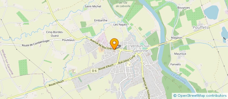 localisation de l'entreprise SOFIDIS à VERDUN-SUR-GARONNE