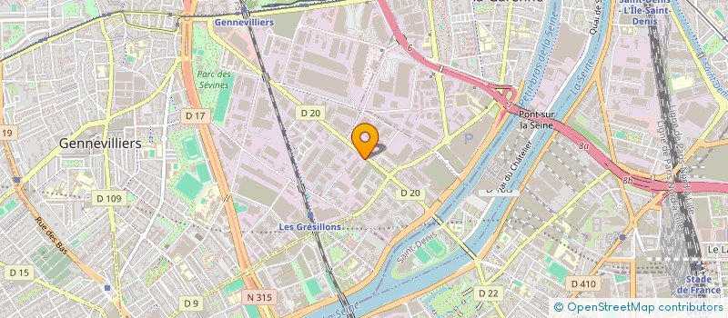 localisation de l'entreprise SOFIEDIT à GENNEVILLIERS