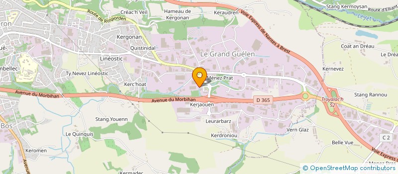 localisation de l'entreprise SOFIG à QUIMPER