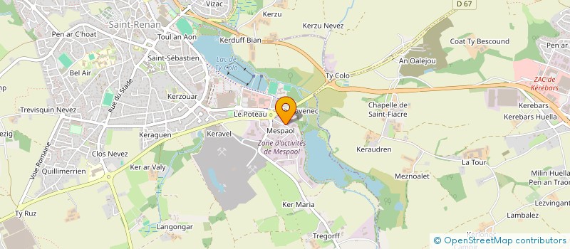 localisation de l'entreprise SOFIGE à SAINT-RENAN