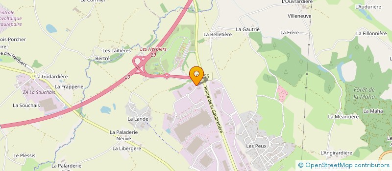 localisation de l'entreprise SOFILU à LES HERBIERS