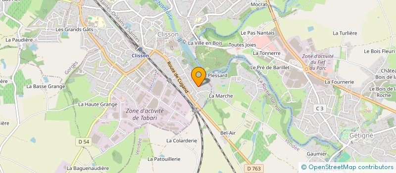 localisation de l'entreprise SOFILU à CUGAND