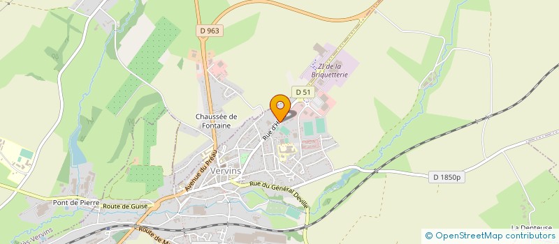 localisation de l'entreprise SOFIME à VERVINS