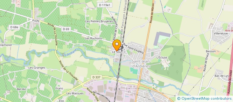 localisation de l'entreprise SOFIMET à SAINT JEAN D'ARDIERES