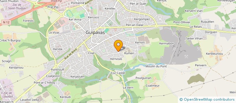 localisation de l'entreprise SOFINERGIES à GUIPAVAS