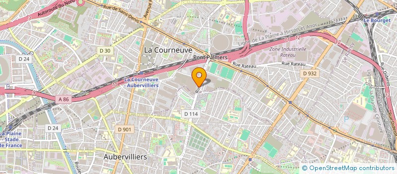 localisation de l'entreprise SOFINETI PRO à LA COURNEUVE