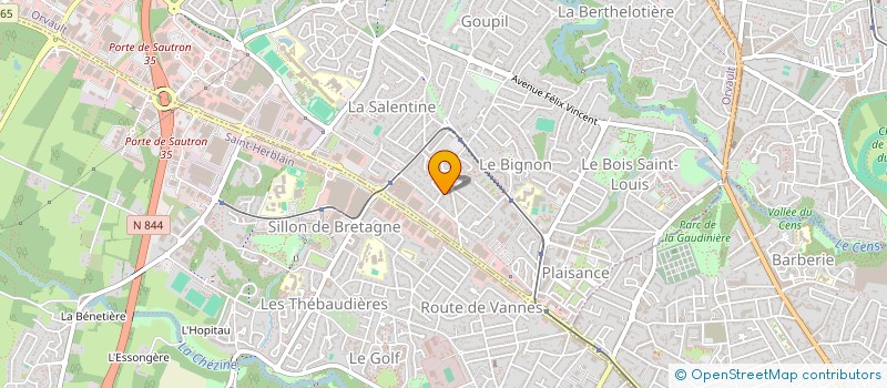 localisation de l'entreprise SOFIPRO à ORVAULT