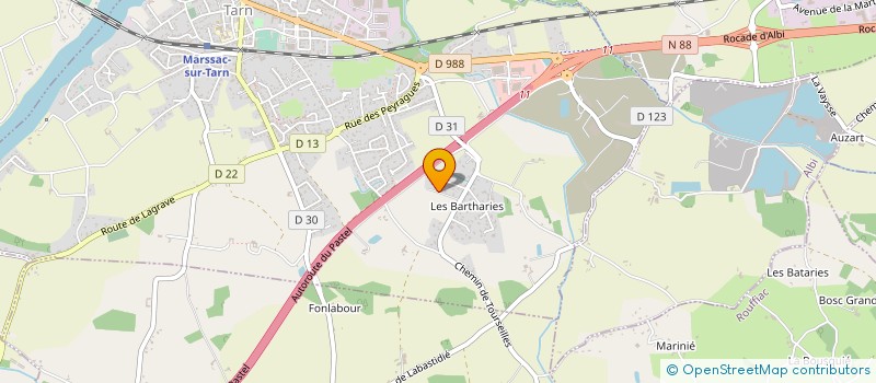 localisation de l'entreprise SOFISEP ENERGIE ET ENVIRONNEMENT à MARSSAC-SUR-TARN