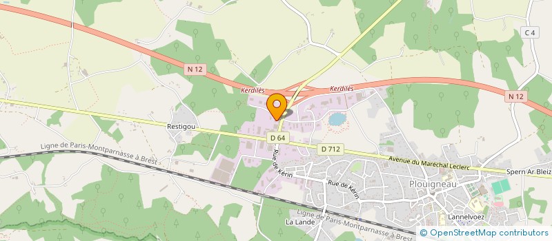 localisation de l'entreprise SOFISIM  PLOUIGNEAU