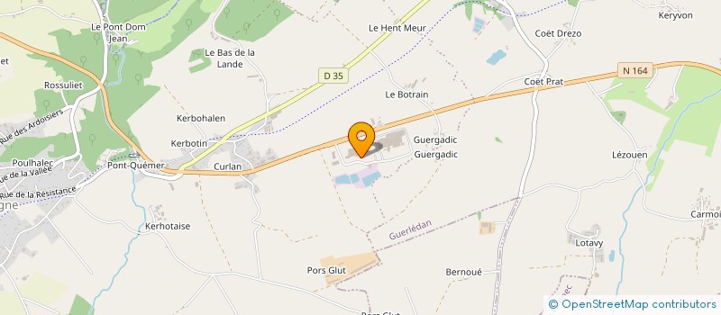 localisation de l'entreprise SOFIWEST  GUERLEDAN