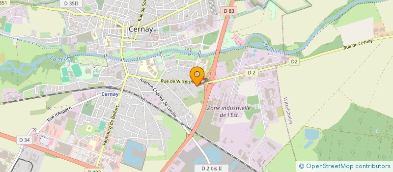 localisation de l'entreprise SOFOREST à CERNAY
