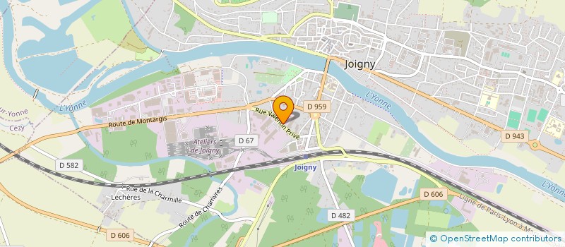 localisation de l'entreprise SOFRA HOLDING à JOIGNY