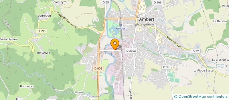 localisation de l'entreprise SOFRA INOX à AMBERT