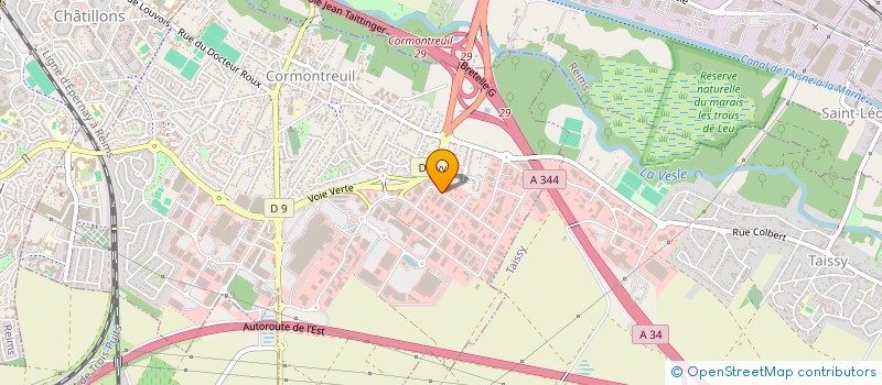 localisation de l'entreprise SOFRAC REIMS  CORMONTREUIL