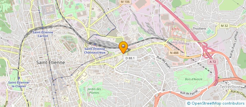 localisation de l'entreprise SOFRADEN INDUSTRIE à SAINT-ETIENNE