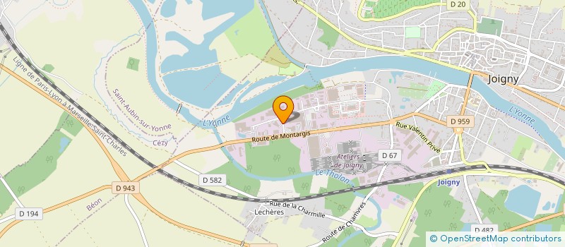 localisation de l'entreprise SOFRADIS à JOIGNY