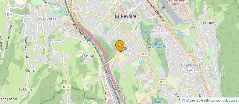 localisation de l'entreprise SOFRAMAT BTP à LA RAVOIRE