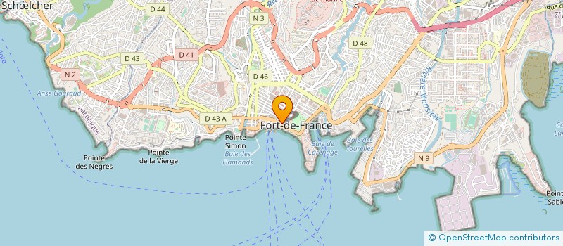 localisation de l'entreprise SOFRANCA SOC FRANCO CARAIBE à FORT-DE-FRANCE