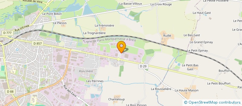 localisation de l'entreprise SOFRAPEL à VITRE