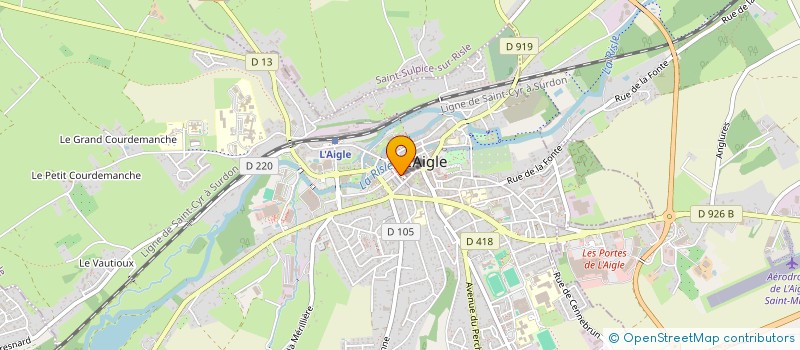 localisation de l'entreprise SOFRAROUTE à L'AIGLE