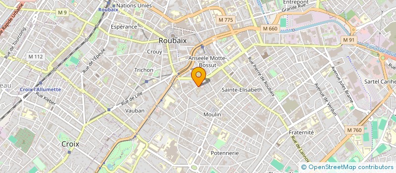 localisation de l'entreprise SOFRATOIT à ROUBAIX