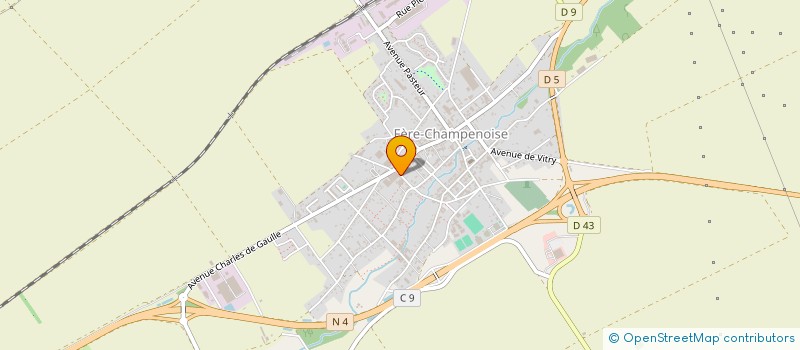 localisation de l'entreprise SOFREC-SOC DES EMBALLAGES MOULES  FERE-CHAMPENOISE