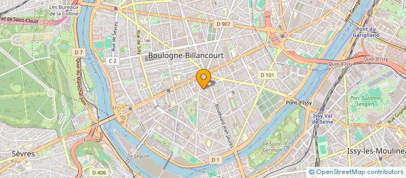 localisation de l'entreprise SOFRECLEART à BOULOGNE-BILLANCOURT