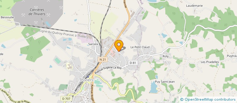 localisation de l'entreprise SOFRECO  THIVIERS