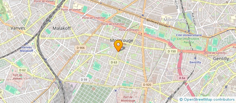 localisation de l'entreprise SOFREGI SARL à MONTROUGE