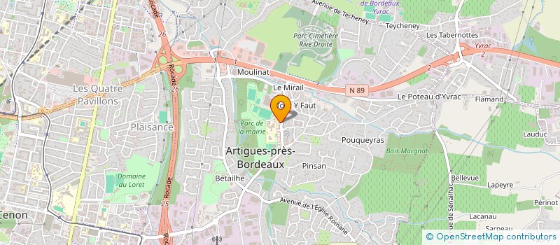 localisation de l'entreprise SOFREM à ARTIGUES-PRES-BORDEAUX