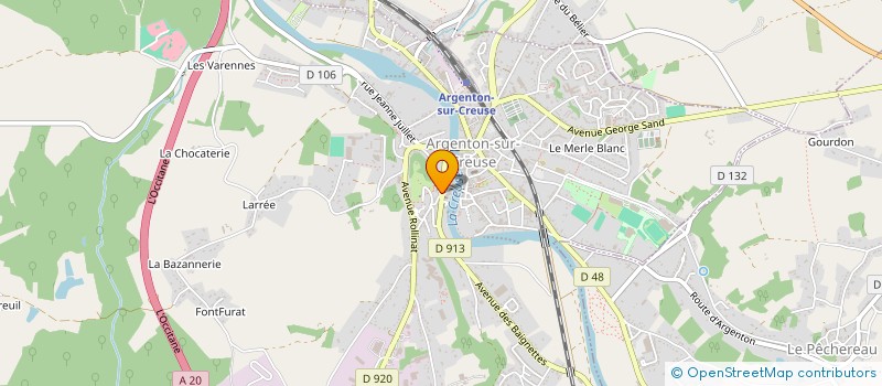 localisation de l'entreprise SOFREX à ARGENTON-SUR-CREUSE