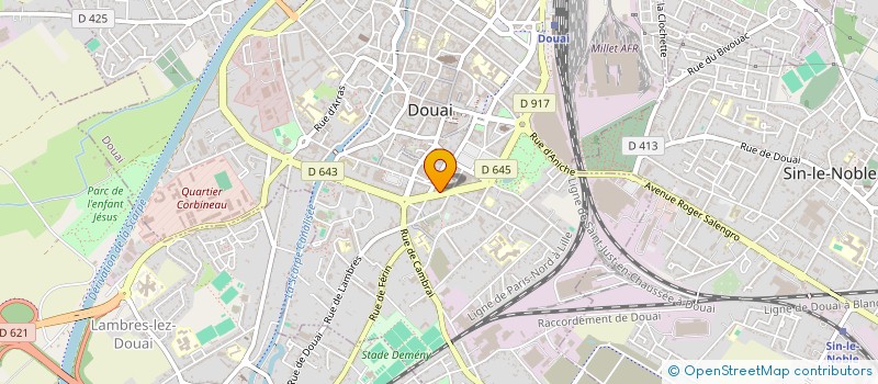 localisation de l'entreprise SOFT INFORMATIQUE à DOUAI