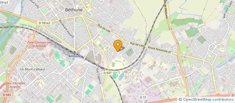 localisation de l'entreprise SOFT IT à BETHUNE