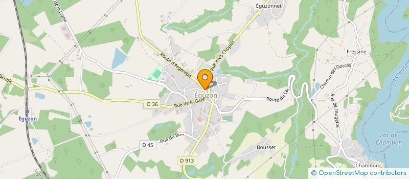 localisation de l'entreprise SOFT-LAN à EGUZON-CHANTOME