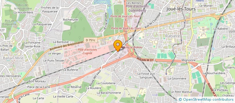 localisation de l'entreprise SOFT MANAGER à JOUE-LES-TOURS