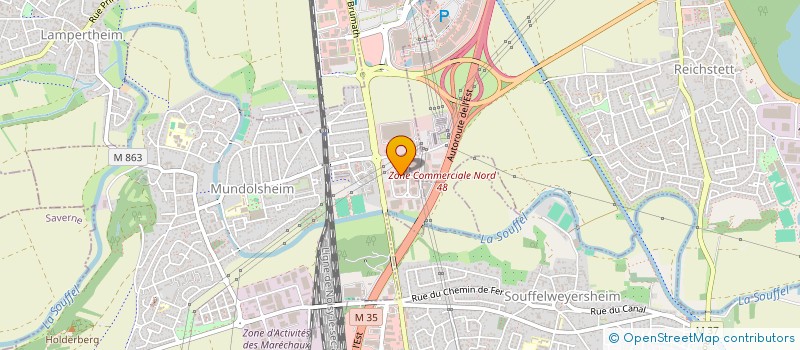 localisation de l'entreprise SOFT NETTOYAGE PROPRETE  MUNDOLSHEIM