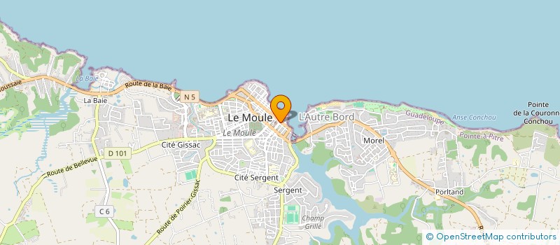 localisation de l'entreprise SOFTLY CARIBBEAN à LE MOULE