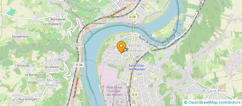 localisation de l'entreprise SOFTWARE DESIGN  LES ROCHES-DE-CONDRIEU