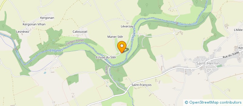 localisation de l'entreprise SOFTWHERE à CLEDEN-POHER