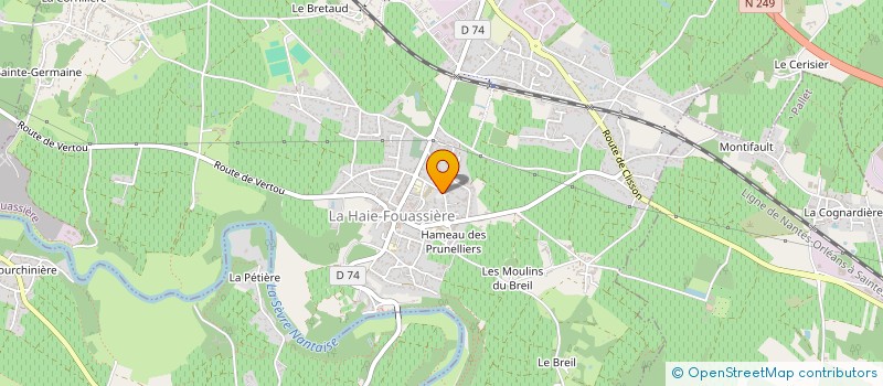 localisation de l'entreprise SOFTY à LA HAIE-FOUASSIERE