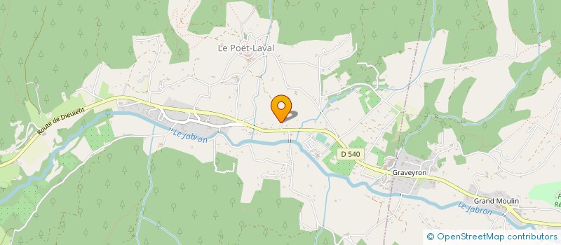 localisation de l'entreprise SOGACO à LE POET-LAVAL