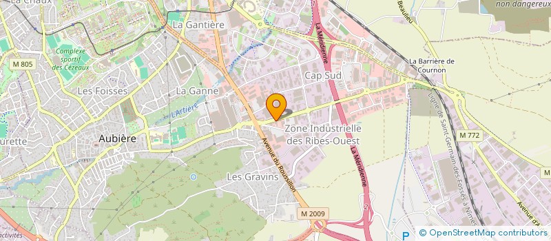 localisation de l'entreprise SOGALY à AUBIERE