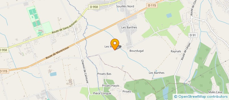 localisation de l'entreprise SOGAMA à SAINT-ETIENNE-DE-TULMONT