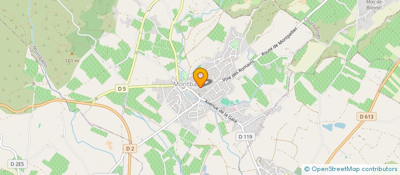 localisation de l'entreprise SOGAPO TP à MONTBAZIN