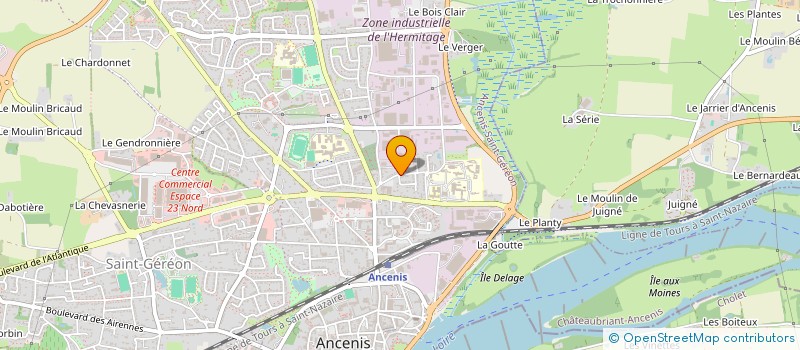 localisation de l'entreprise SOGARANCE  ANCENIS-SAINT-GEREON