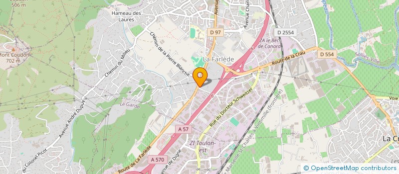 localisation de l'entreprise SOGBAT SUD à LA FARLEDE