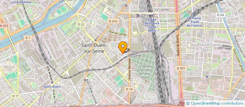 localisation de l'entreprise SOGE BAR à SAINT-OUEN-SUR-SEINE