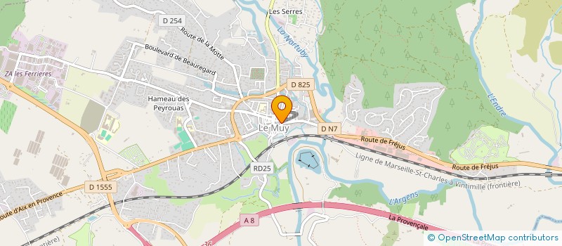 localisation de l'entreprise SOGEBAT à LE MUY